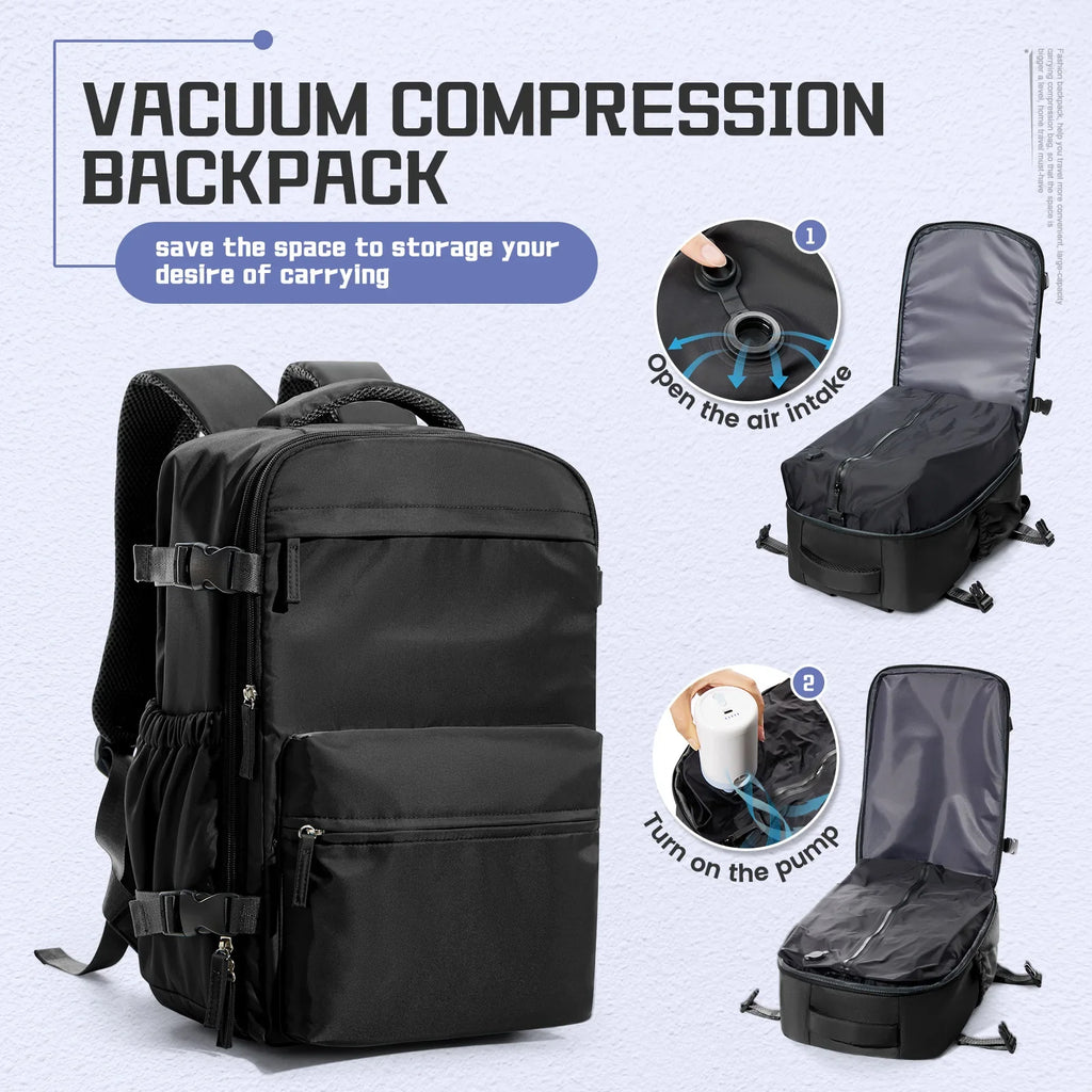 Vacuum Compression Travel Backpack with Pump